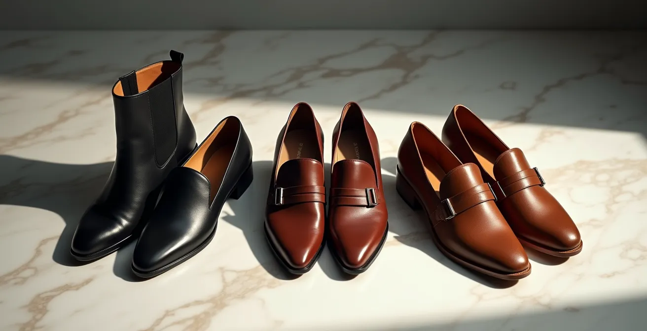 Verschiedene elegante Business-Schuh-Alternativen für Damen im deutschen Bürokontext