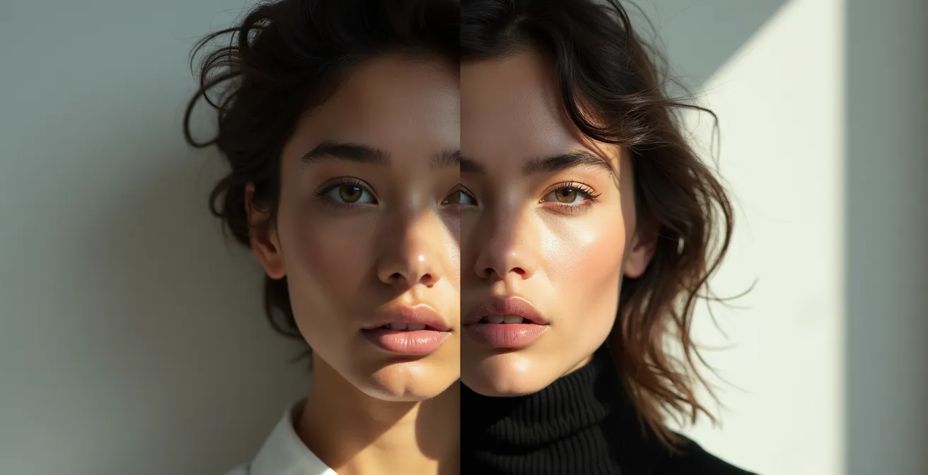 Gegenüberstellung minimalistischer und maximalistischer Streetwear-Looks in Berlin