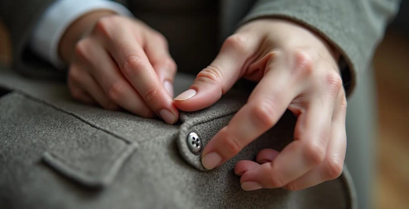 Moderner Gentleman: Mann in nachhaltiger deutscher Mode zeigt bewussten Stil