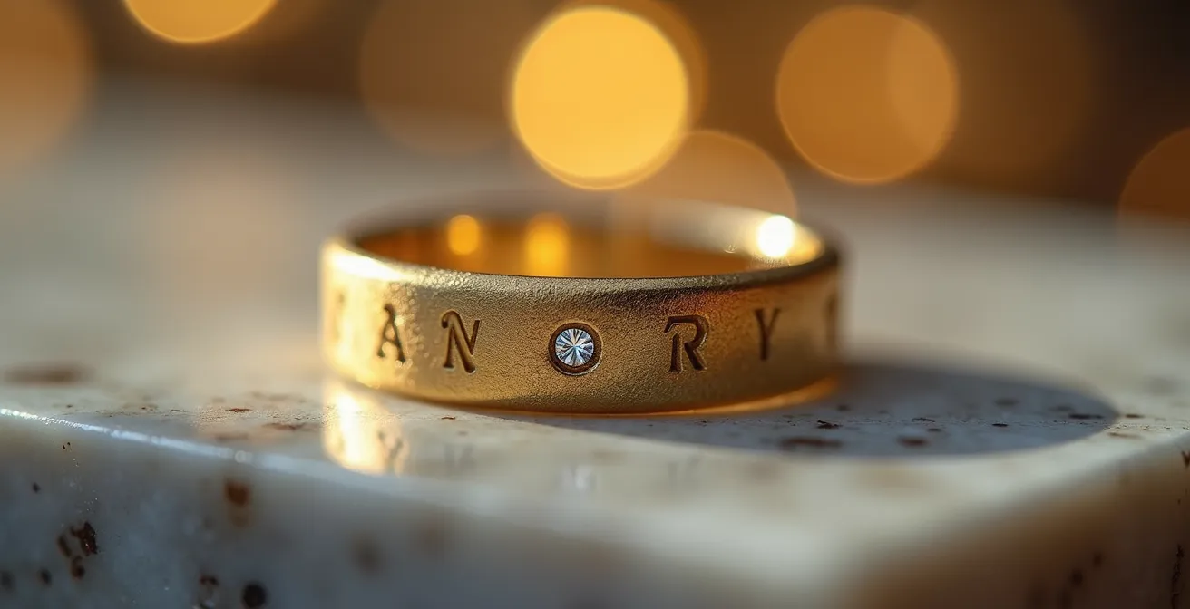 Moderne Interpretation eines Siegelrings mit recyceltem Gold und Labordiamanten