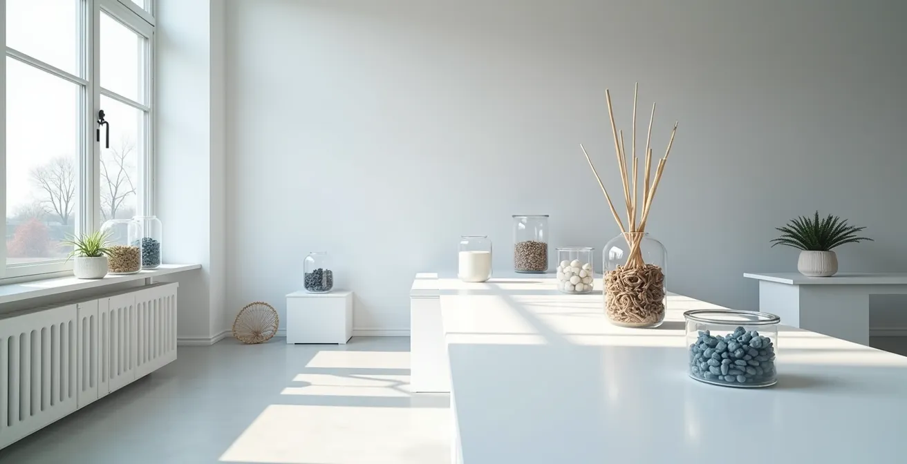 Designerschmuck aus recyceltem Meeresplastik in verschiedenen Verarbeitungsstufen