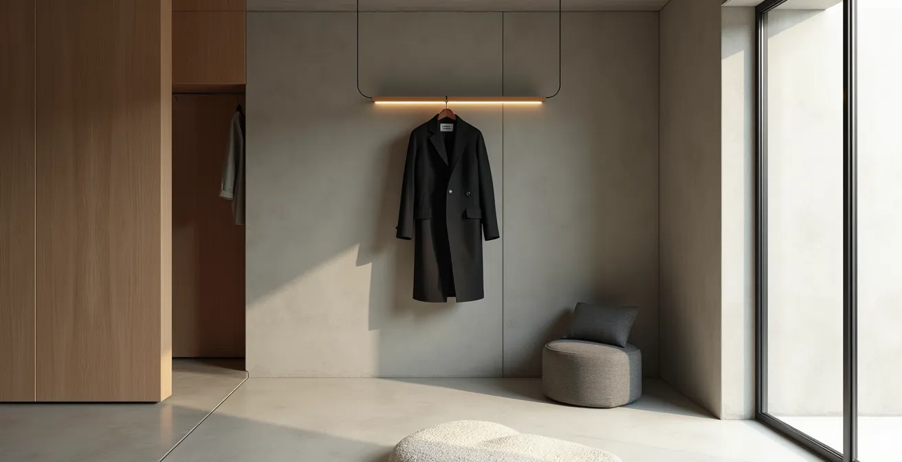 Detailaufnahme hochwertiger Handwerkskunst in der Herrenmode